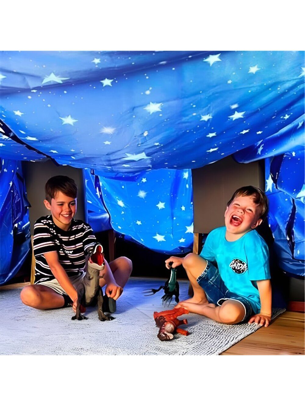 Blanket Fort Building Kit for Kids 4-8 8-12+ - Make a Portable Playhouse